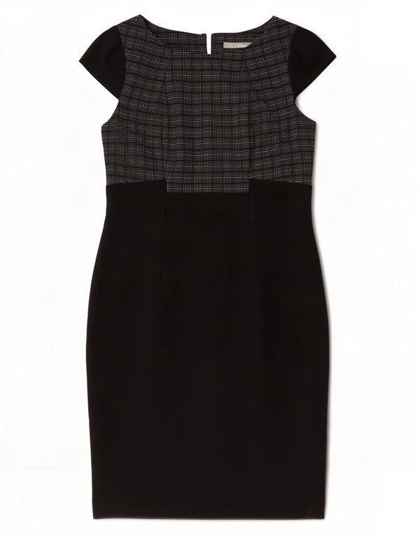 Γυναικείο φόρεμα με θήκη Marks & Spencer UK 14 Medium Black Check Polyester