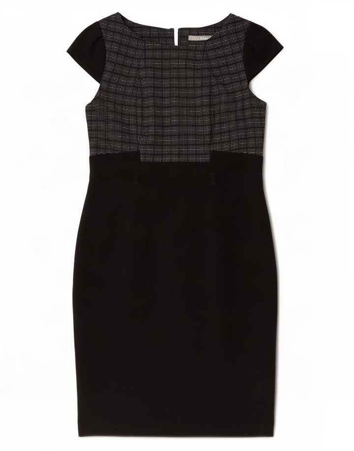Γυναικείο φόρεμα με θήκη Marks & Spencer UK 14 Medium Black Check Polyester
