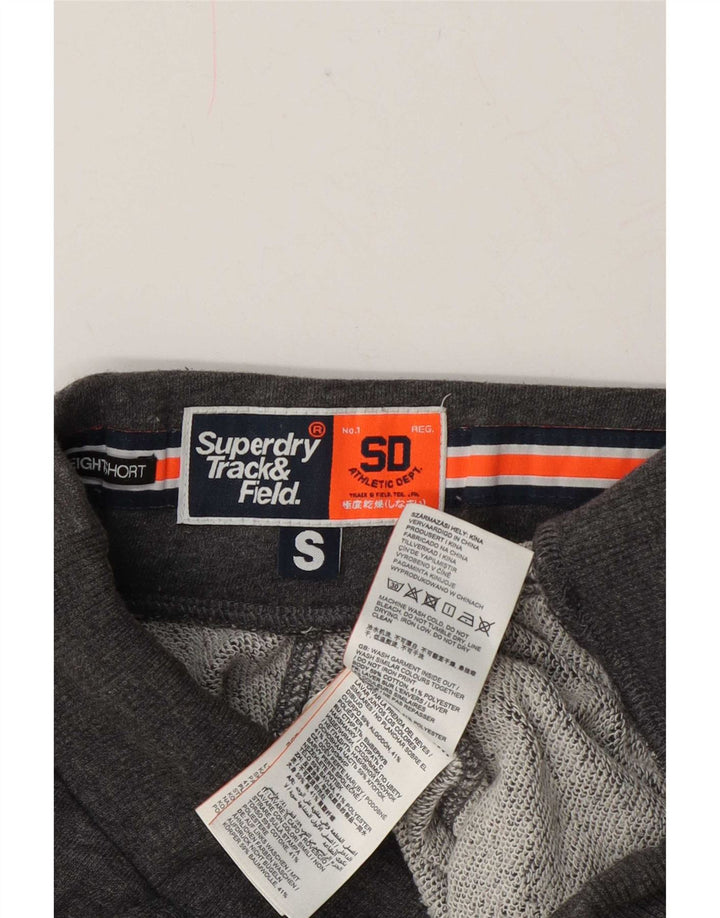 Ανδρικό γραφικό αθλητικό σορτς Superdry μικρό γκρι βαμβακερό