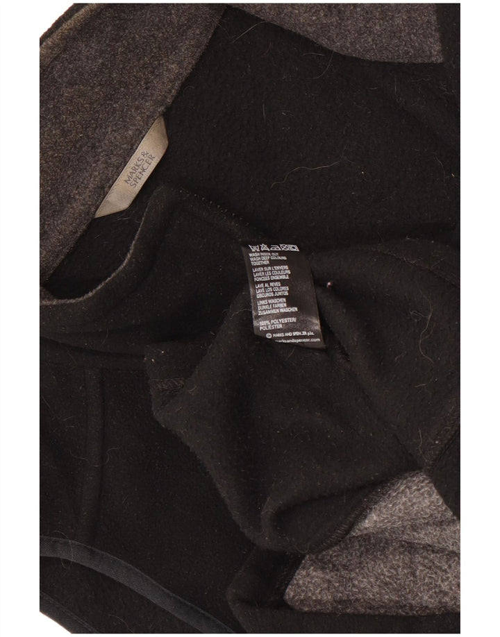 Marks & Spencer Γυναικεία Fleece Gilet UK 10 Small Black Polyester
