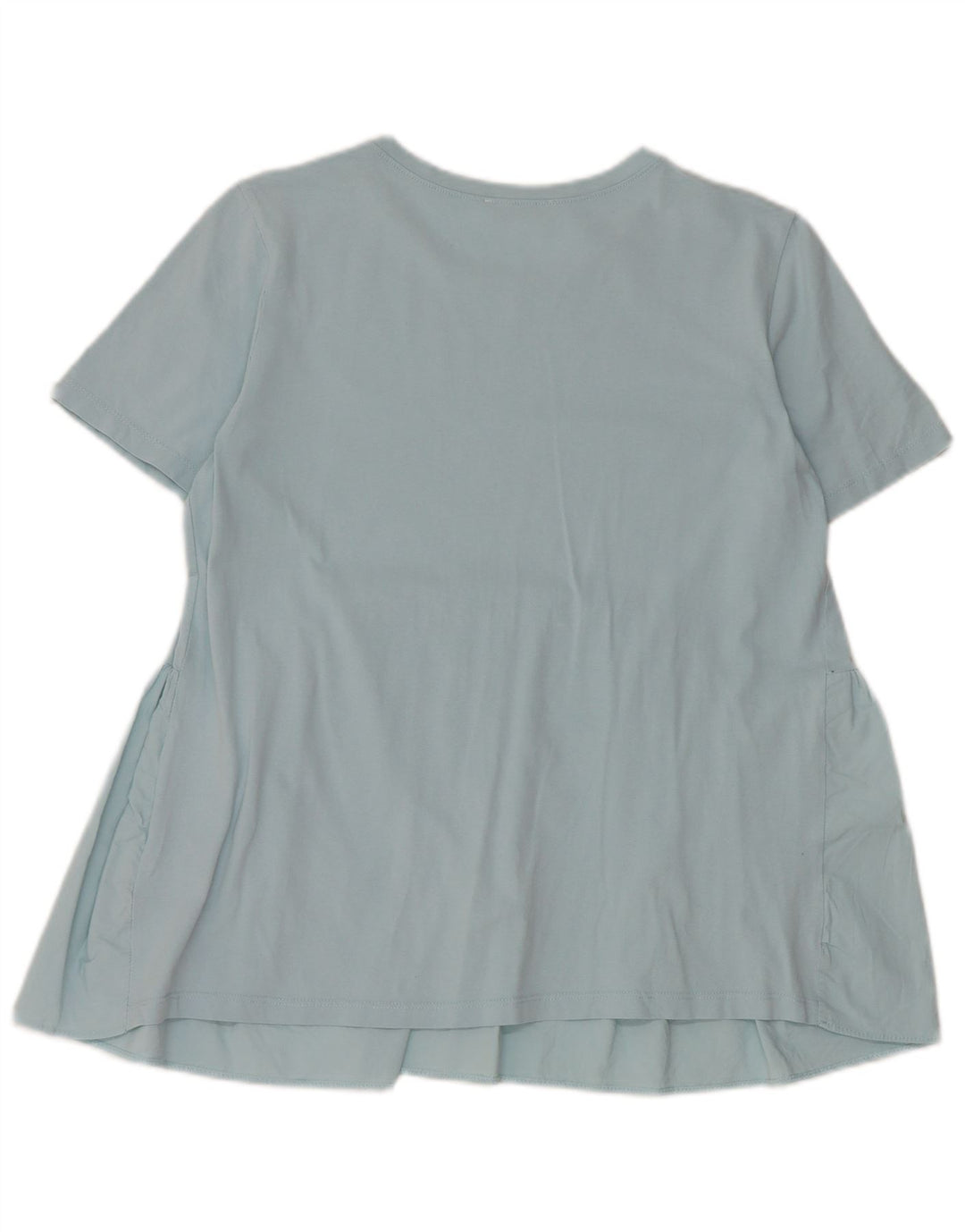 Zara Γυναικεία Μπλούζα Τοπ UK 12 Medium Blue Cotton