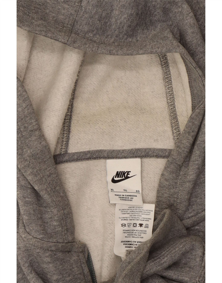 Γυναικείο πουλόβερ NIKE με φερμουάρ UK 18 XL Γκρι βαμβακερό