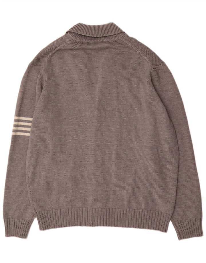 Ανδρικό πουλόβερ με ζακέτα Conte of Florence 3XL γκρι μαλλί