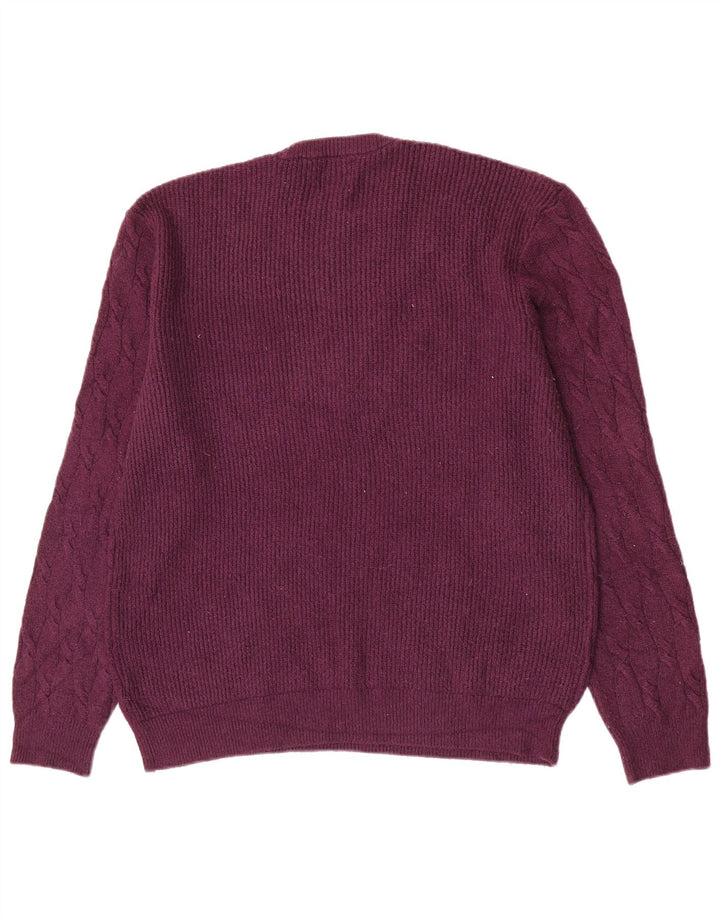 Ανδρικό πουλόβερ Marks & Spencer Crew Neck Jumper XL Purple Polyamide