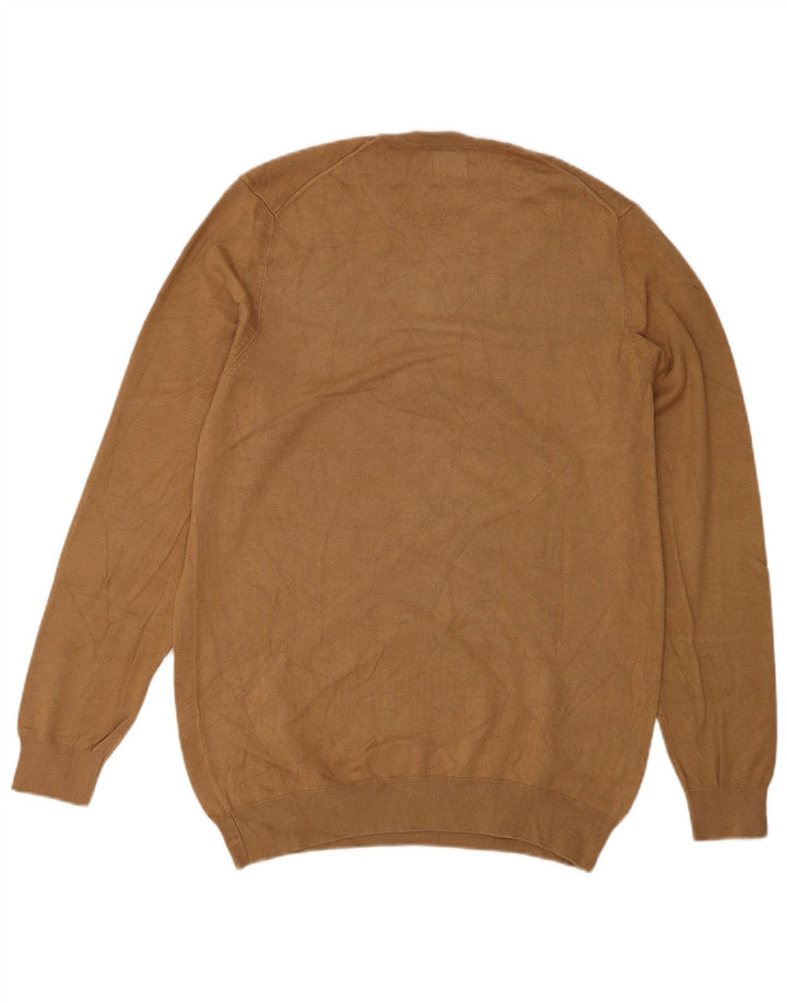 Ανδρικό πουλόβερ Zara Crew Neck Jumper Μικρό καφέ βισκόζη
