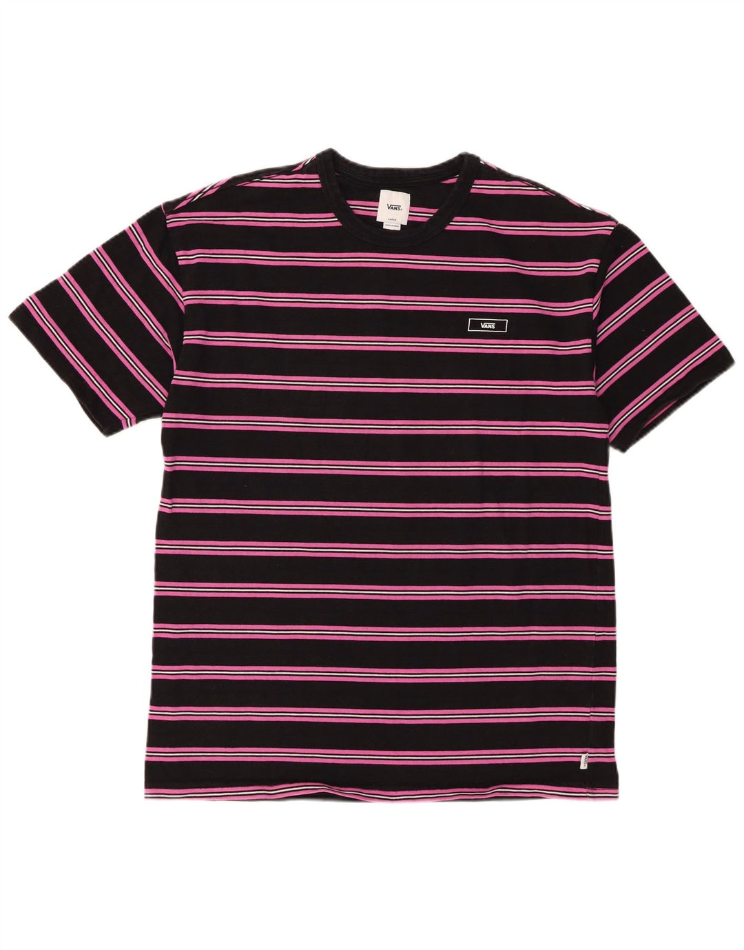 Ανδρικό T-Shirt Vans Top μεγάλο μαύρο ριγέ βαμβακερό