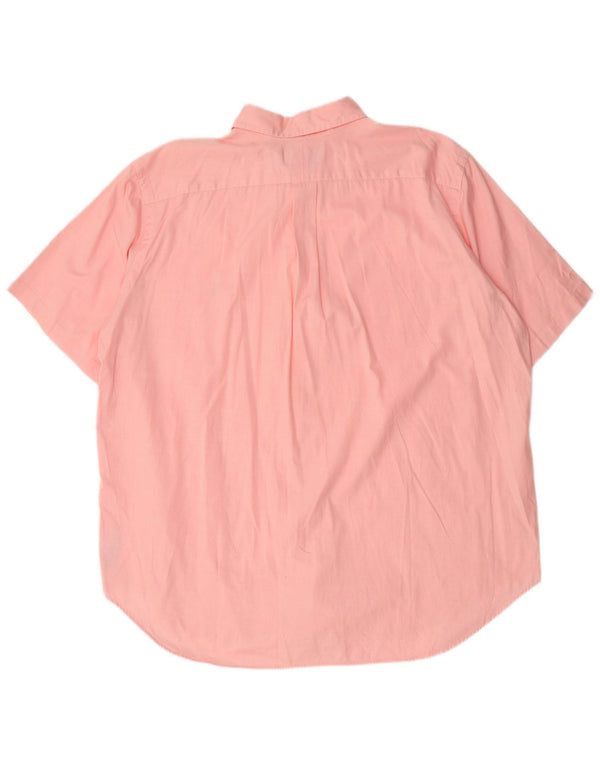 Polo Ralph Lauren Ανδρικό μεγάλο κοντομάνικο πουκάμισο XL ροζ βαμβακερό