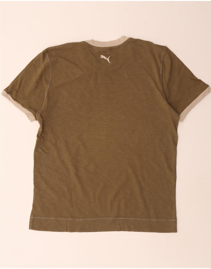 Ανδρικό γραφικό T-Shirt Puma Τοπ μεσαίο καφέ βαμβακερό
