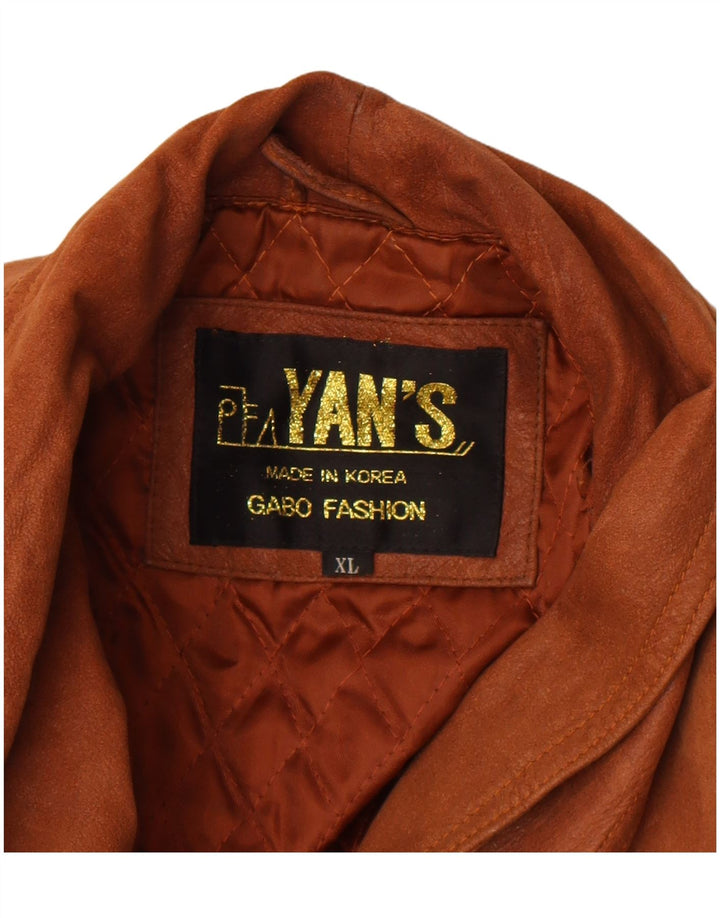 Vintage Γυναικείο Δερμάτινο Μπουφάν UK 18 XL Καφέ