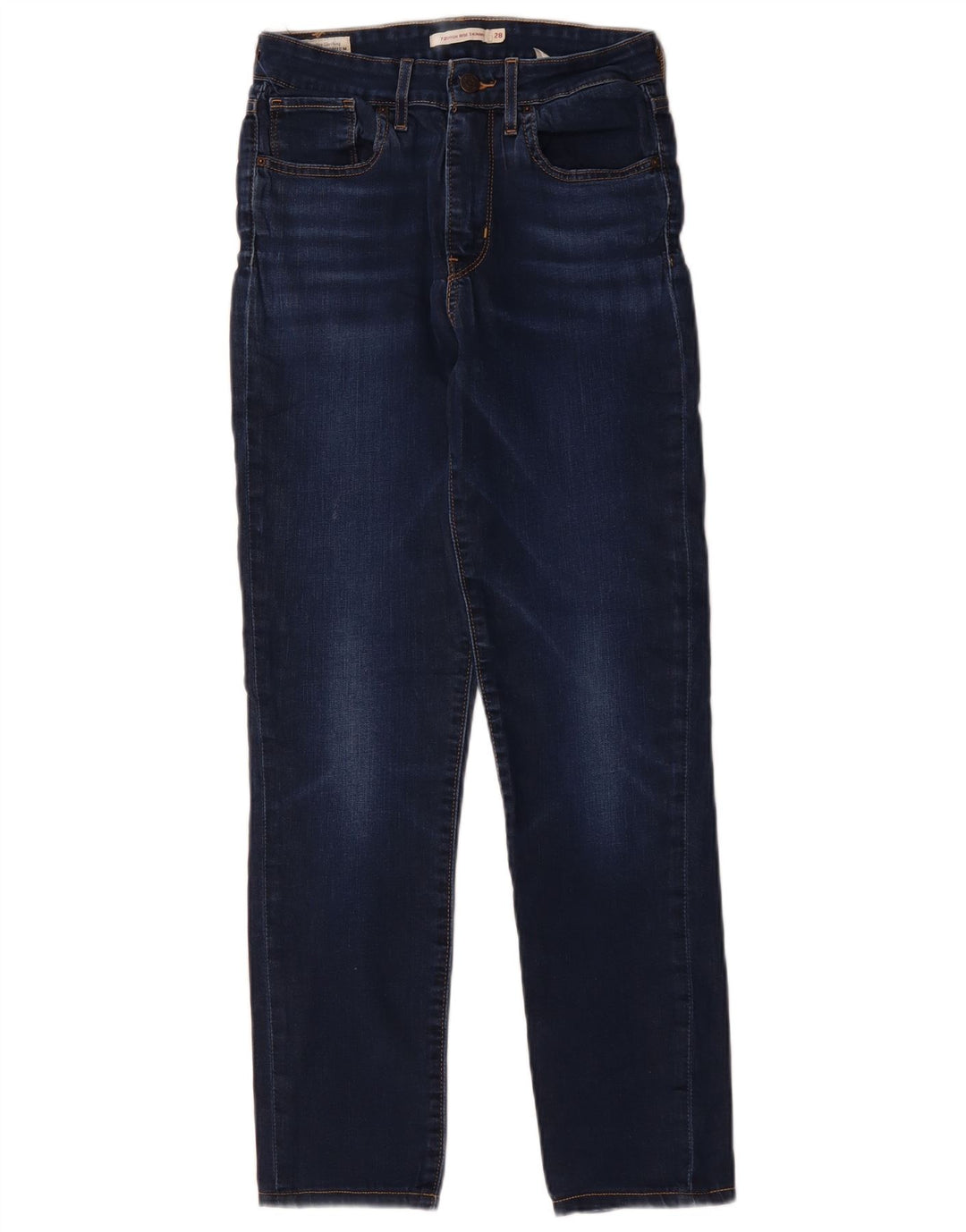 LEVI'S Γυναικείο 721 Ψηλό Skinny Jeans W28 L28 Navy Blue Cotton