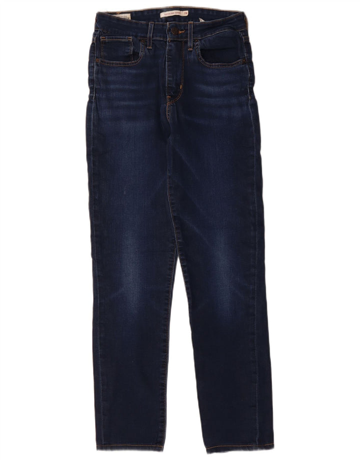 LEVI'S Γυναικείο 721 Ψηλό Skinny Jeans W28 L28 Navy Blue Cotton