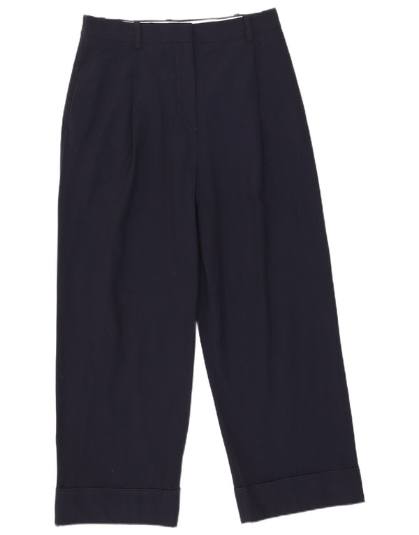 Zara Γυναικείο παντελόνι Chino με καρφίτσες Medium W30 L26 Navy Blue