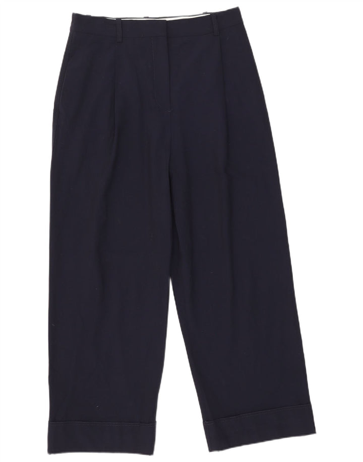 Zara Γυναικείο παντελόνι Chino με καρφίτσες Medium W30 L26 Navy Blue