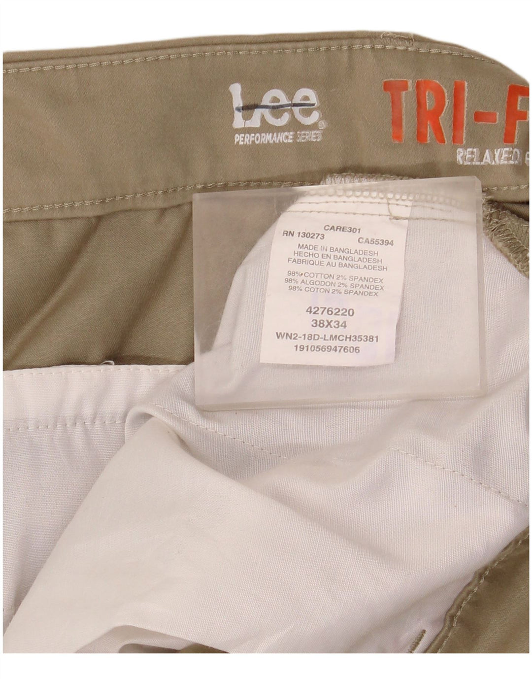 Ανδρικό παντελόνι Chino Lee Relaxed Fit W38 L34 Beige βαμβακερό