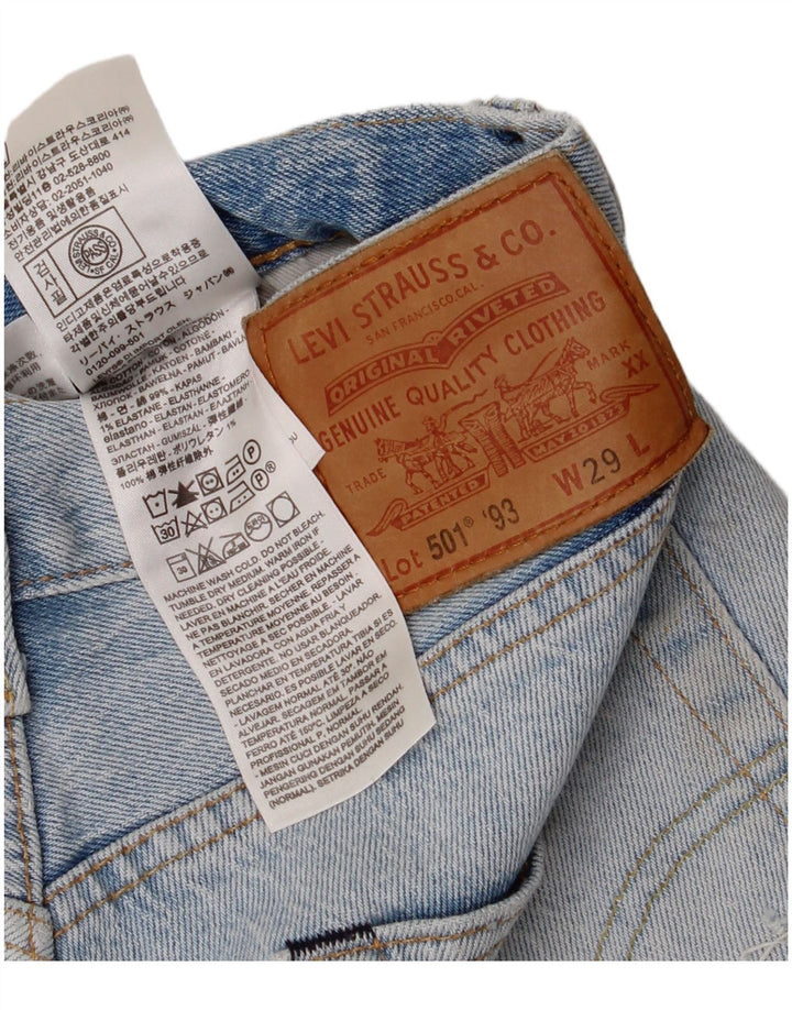 LEVI'S γυναικείο 501 ψηλόμεσο τζιν σορτς W29 μεσαίο μπλε
