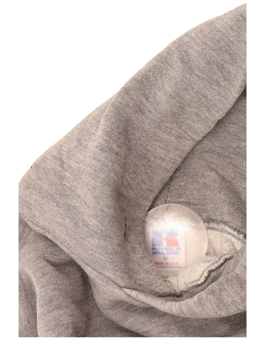 RUSSELL ATHLETIC Boys Hutch Graphic Hoodie Jumper 13-14 ετών Medium Grey