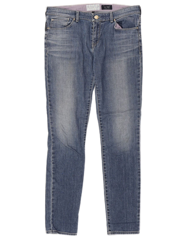 ARMANI Γυναικείο Skinny Jeans W30 L30 Μπλε Βαμβακερό