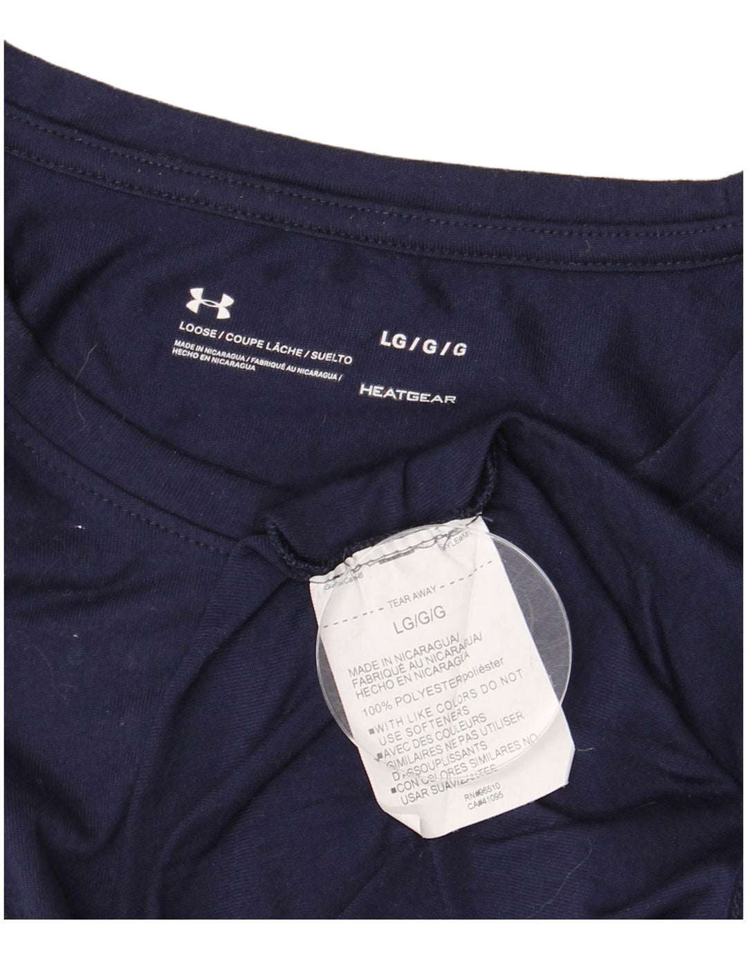UNDER ARMOR Ανδρικό μακρυμάνικο μπλουζάκι μεγάλο Navy Blue Polyester