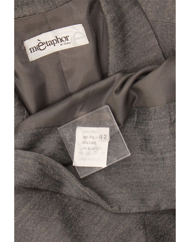 Metaphor Γυναικείο Longline τζάκετ 1 κουμπί IT 42 μεσαίο γκρι βισκόζη