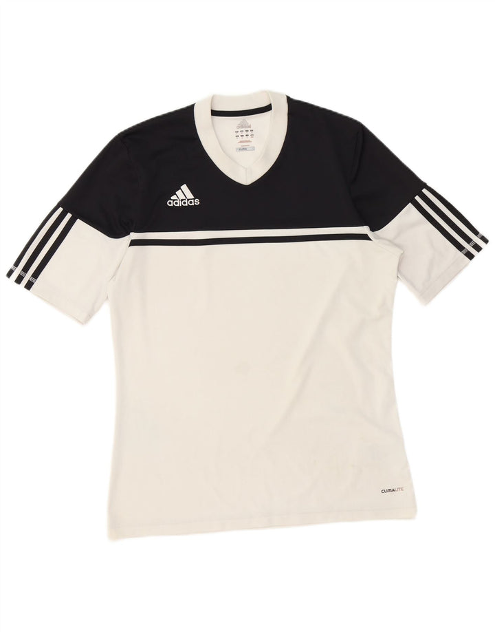 Ανδρικό T-Shirt Climalite Adidas Top Medium White Colourblock Polyester