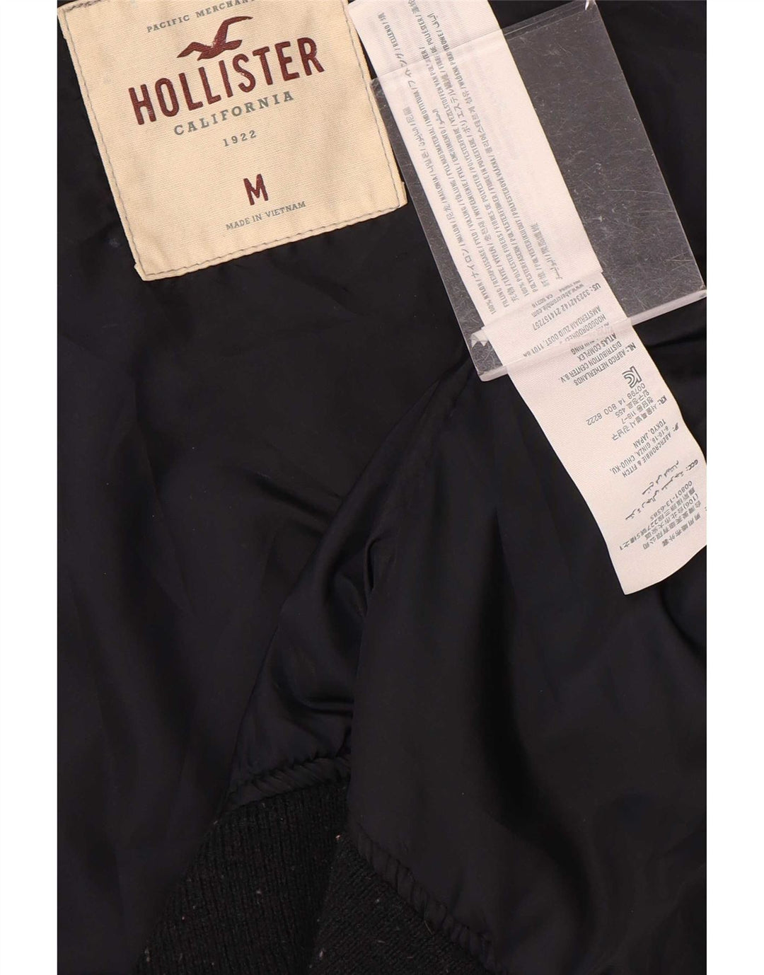 Ανδρικό μπουφάν Hollister Bomber UK 38 Medium Navy Blue Polyester