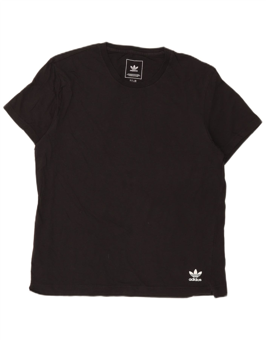 Ανδρικό T-Shirt Adidas Τοπ μεσαίο μαύρο βαμβακερό
