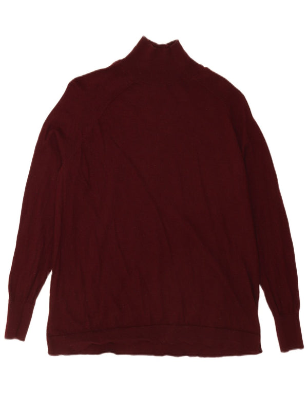 Ανδρικό πουλόβερ με λαιμό χελώνα Massimo Dutti XS Μαλλί μπορντό