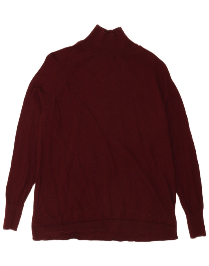 Ανδρικό πουλόβερ με λαιμό χελώνα Massimo Dutti XS Μαλλί μπορντό