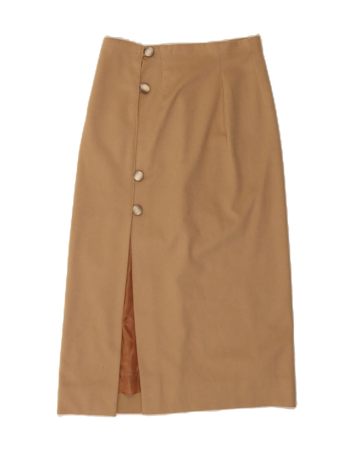 VINTAGE Womens Maxi Skirt W28 Medium Beige Vintage Vintage and Second-Hand Vintage from Messina Hembry 