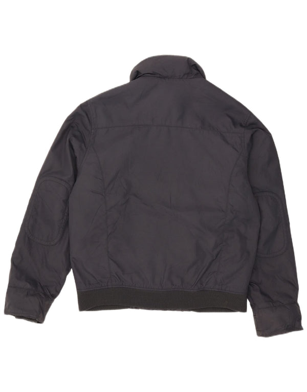 Zara Ανδρικό μπουφάν με κουκούλα UK 40 Large Navy Blue Nylon