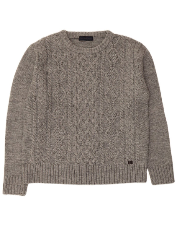 Γυναικείο πουλόβερ Trussardi Crew Neck Jumper UK 16 Large Grey Acrylic