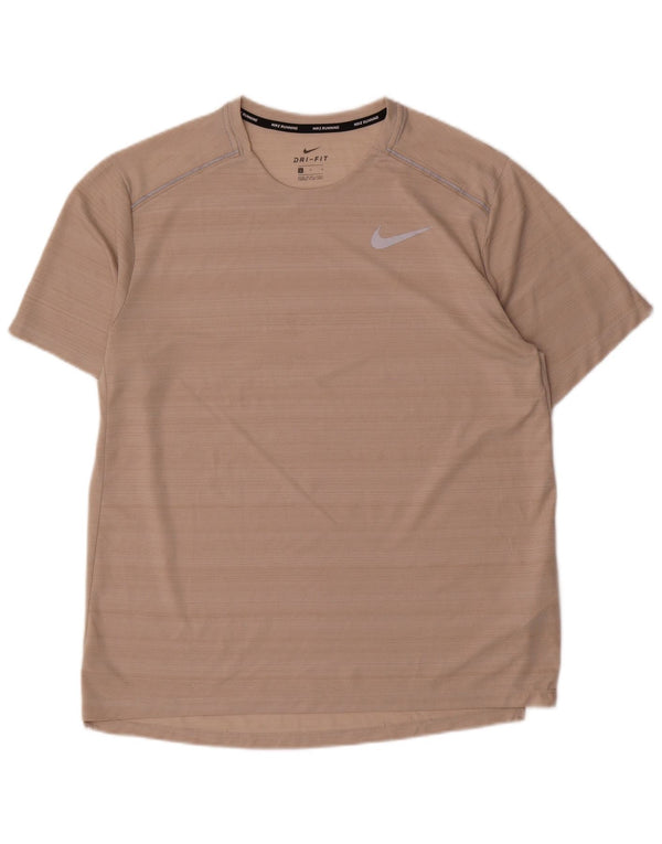Ανδρικό μπλουζάκι Nike Dri Fit Top Large Pink Pinstripe Polyester