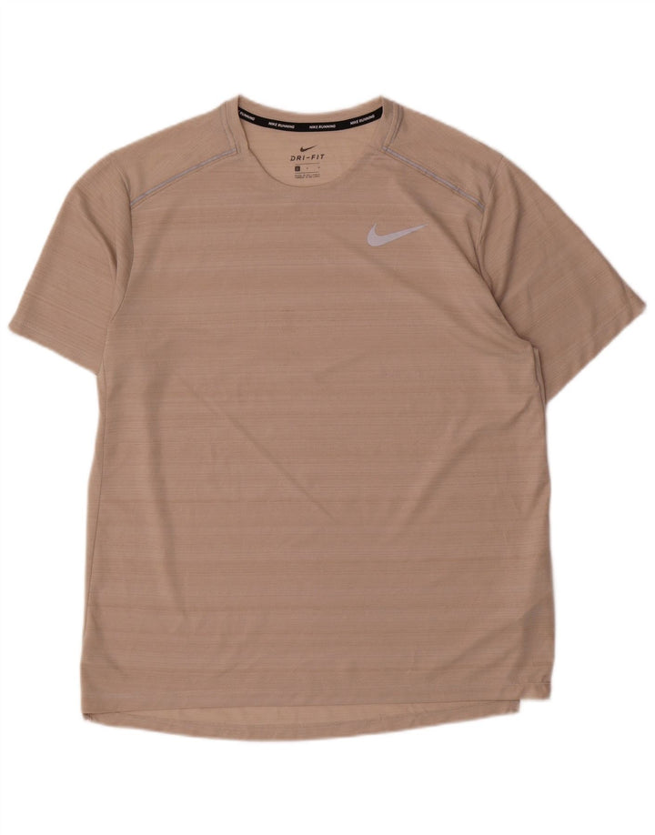 Ανδρικό μπλουζάκι Nike Dri Fit Top Large Pink Pinstripe Polyester