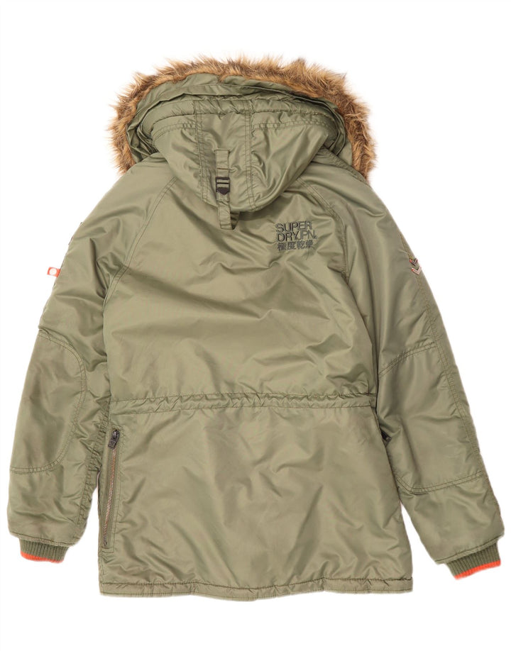 Ανδρικό μπουφάν Parka με κουκούλα SUPERDRY UK 36 Small Green Nylon
