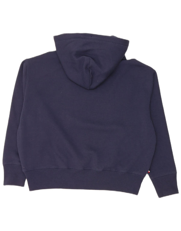 Tommy Hilfiger Γυναικείο Γραφικό Hoodie Jumper UK 14 Medium Navy Blue