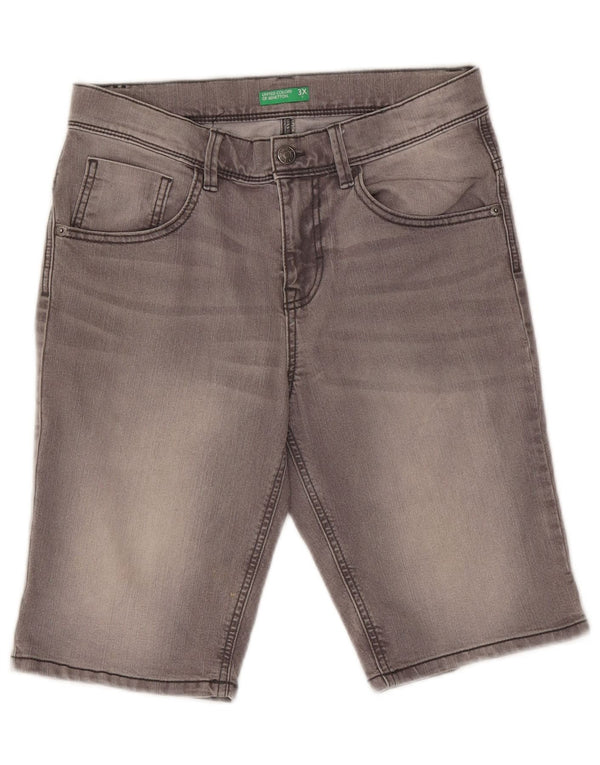 Benetton Boys τζιν σορτς 13-14 ετών 3XL W29 Γκρι βαμβακερό