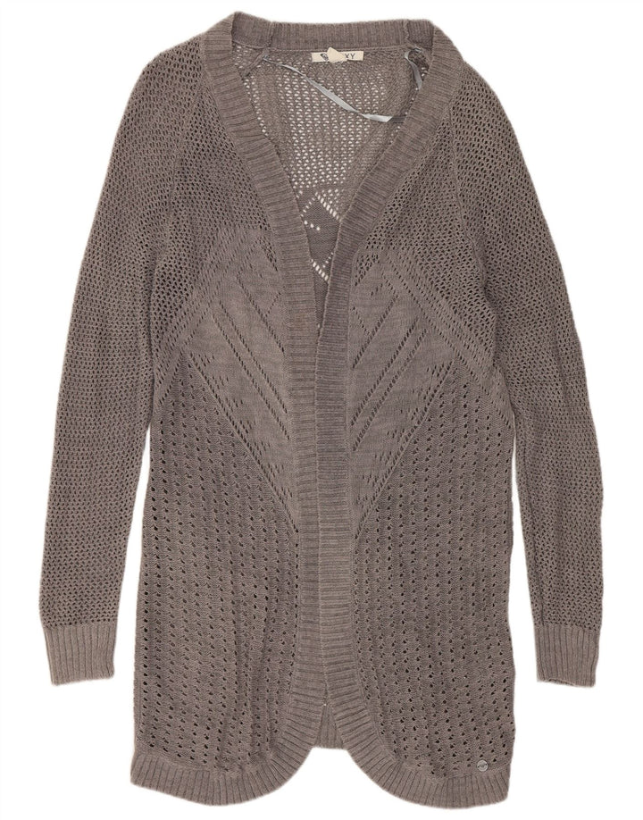 Roxy Γυναικείο πουλόβερ Longline Cardigan UK 14 μεσαίο γκρι βαμβακερό