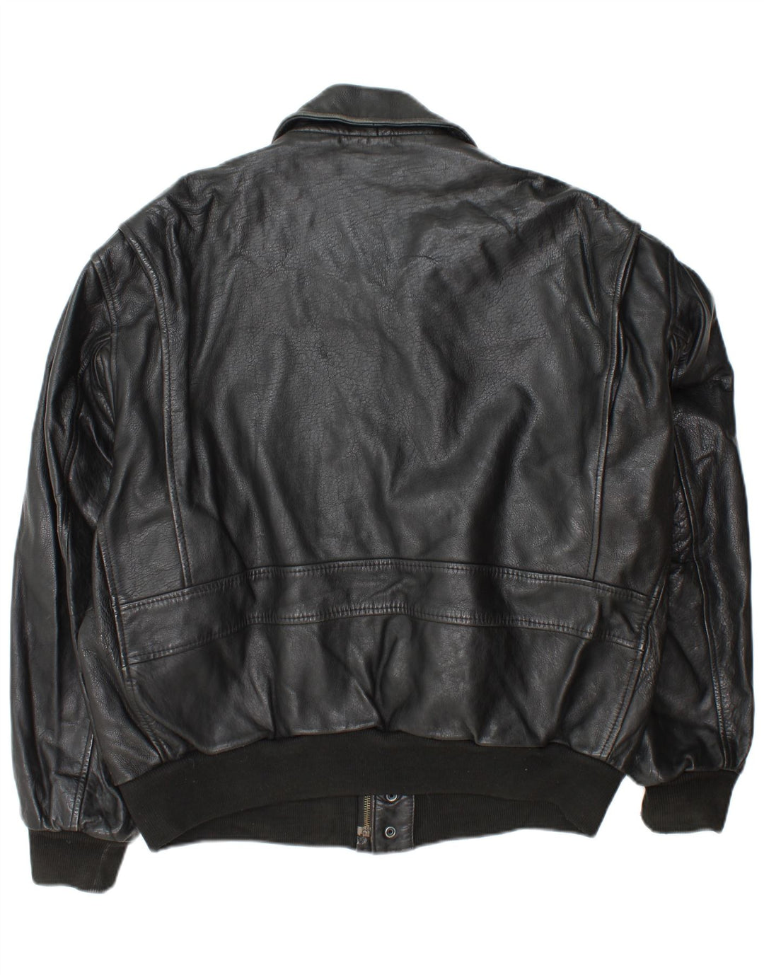 Vintage Ανδρικό Στρατιωτικό Δερμάτινο Μπουφάν UK 42 XL Μαύρο Δερμάτινο