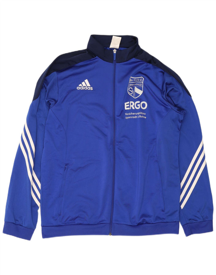 Ανδρική φόρμα γυμναστικής Adidas με γραφικό τζάκετ με μεγάλο μπλε χρώμα πολυεστέρα
