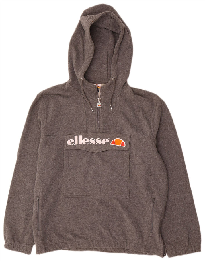 Ellesse γυναικείο υπερμεγέθη γραφικό κουκούλα UK 12 Medium Grey Flecked