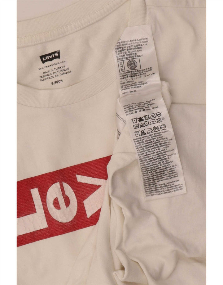 Ανδρικό γραφικό T-Shirt Levi's Top Μικρό λευκό βαμβακερό
