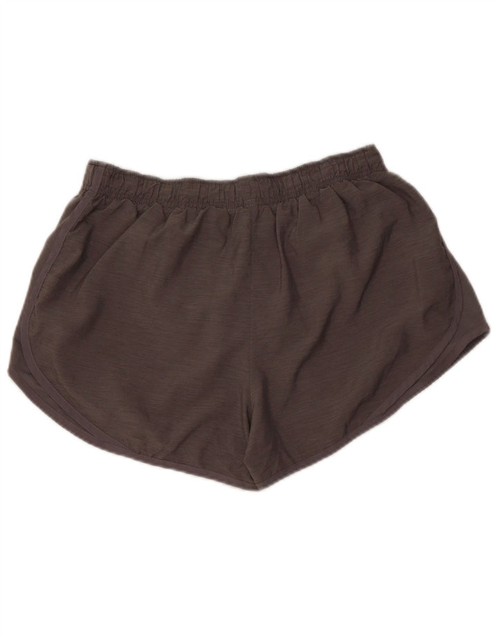 NIKE Womens Dri Fit Sport Shorts UK 14 Medium Grey Polyester