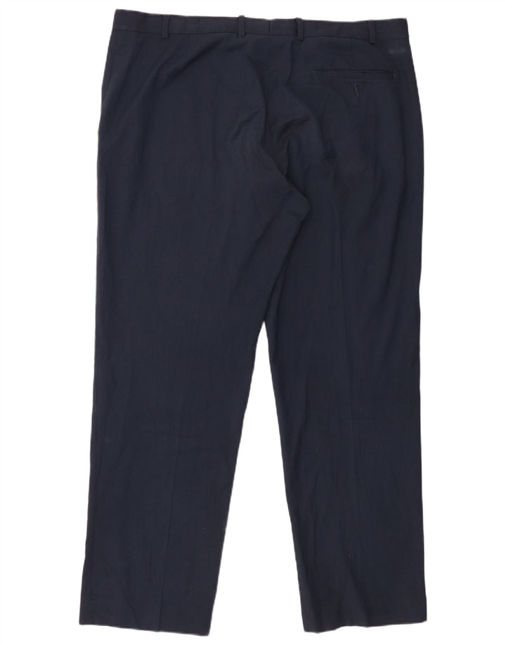 Ανδρικό κανονικό παντελόνι Marks & Spencer W40 L31 Navy Blue Polyester