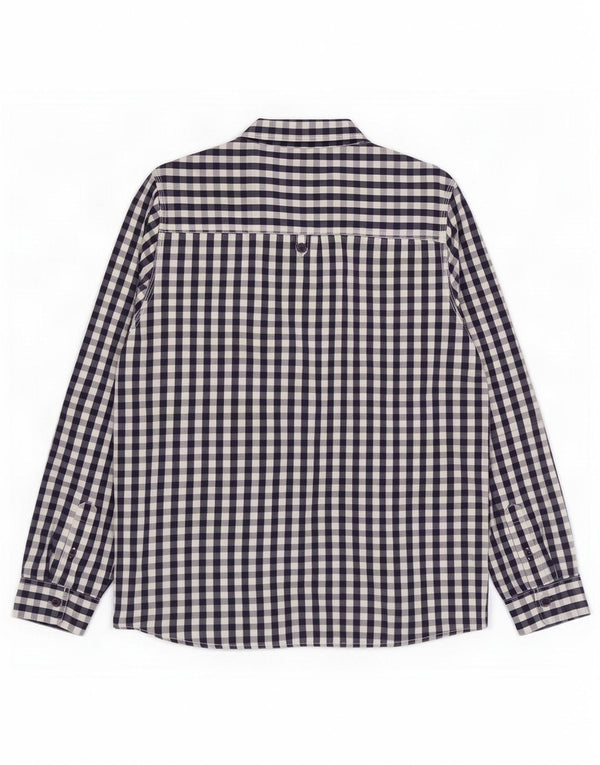 Weird Fish Ανδρικό Πουκάμισο XL Navy Blue Gingham Cotton