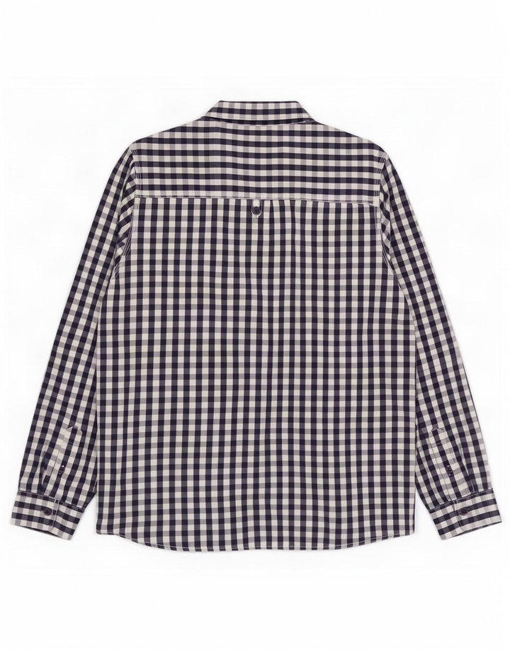 Weird Fish Ανδρικό Πουκάμισο XL Navy Blue Gingham Cotton