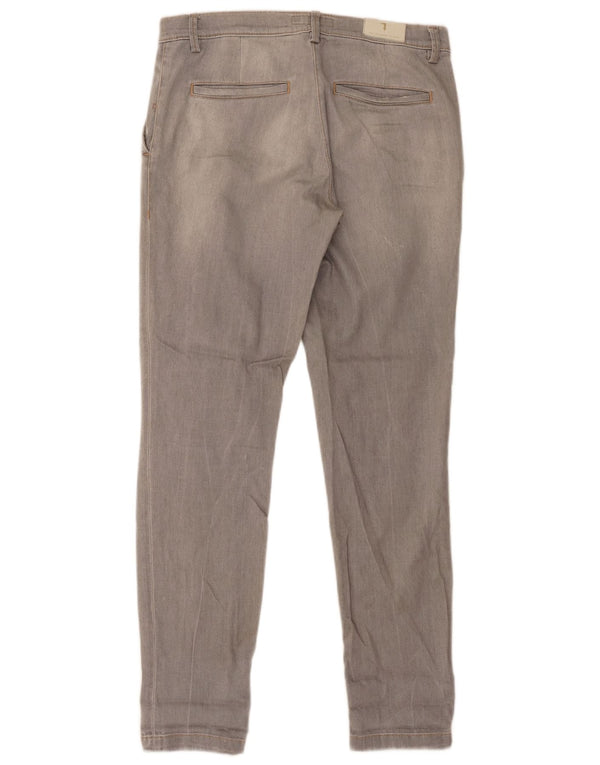 Trussardi Womens Distressed Slim Jeans W26 L30 Γκρι βαμβακερό