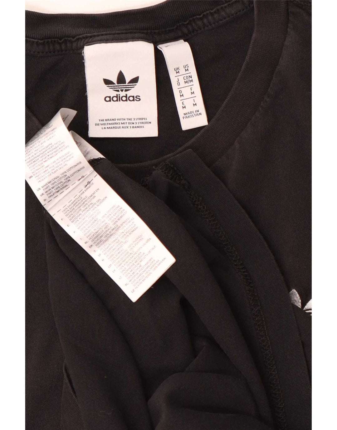 Ανδρικό T-Shirt Adidas Τοπ μεσαίο μαύρο βαμβακερό