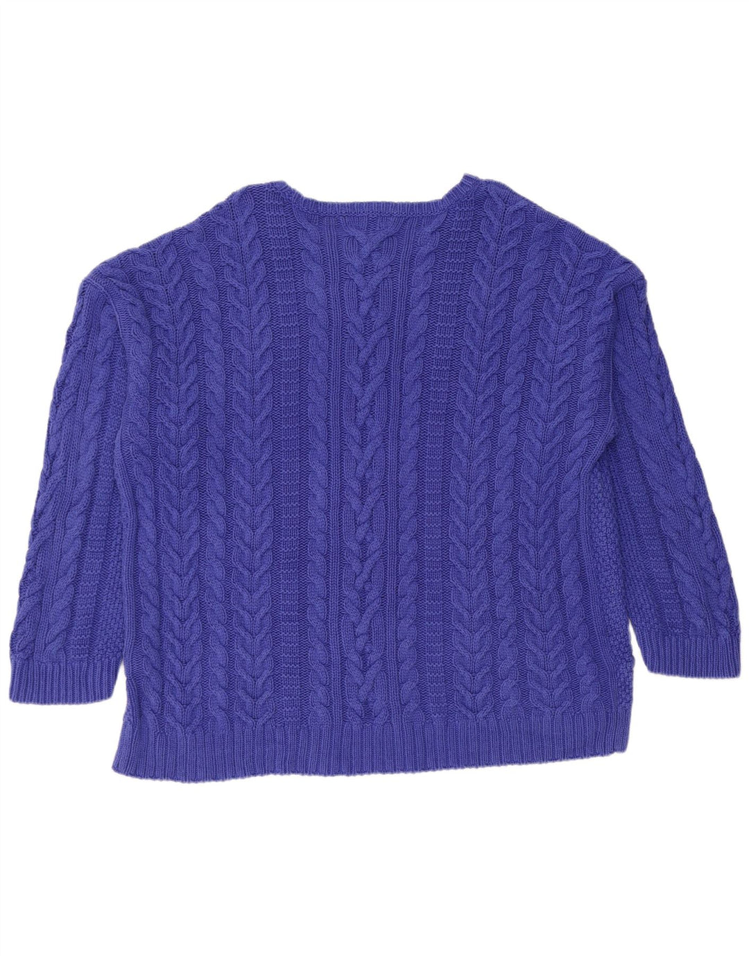 RALPH LAUREN Γυναικείο πουλόβερ με λαιμόκαυστο UK 22 3XL Μπλε βαμβακερό