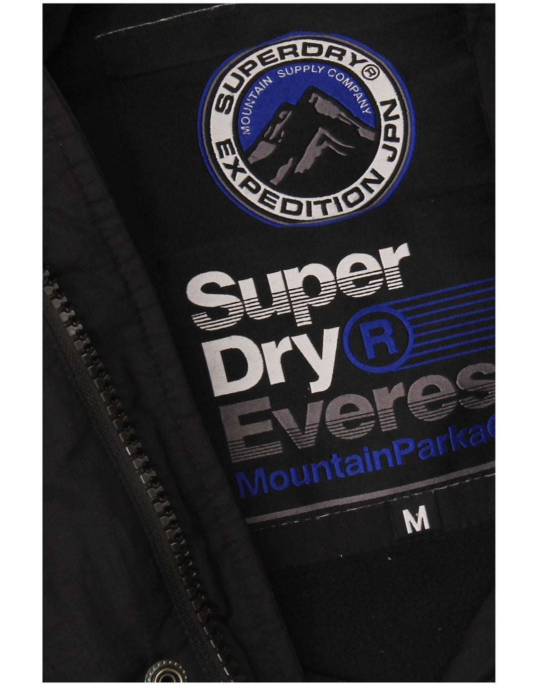 Ανδρικό μπουφάν με κουκούλα Superdry UK 38 Medium Black Nylon