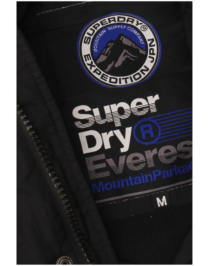 Ανδρικό μπουφάν με κουκούλα Superdry UK 38 Medium Black Nylon